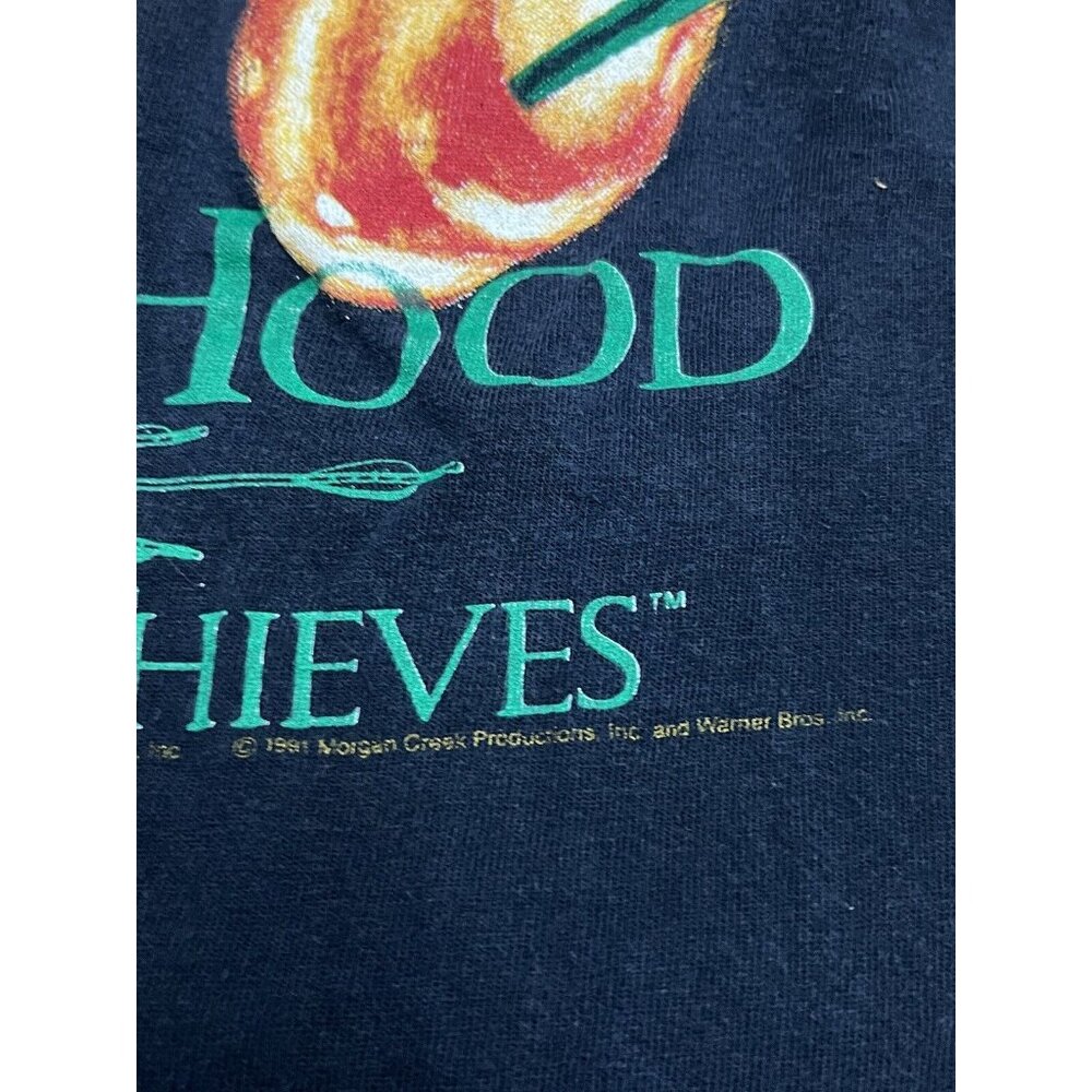 Vtg Robin Hood Prince Of Thieves Costner 1991 Movie Promo T Shirt Black L / XL - Picture 5 of 11